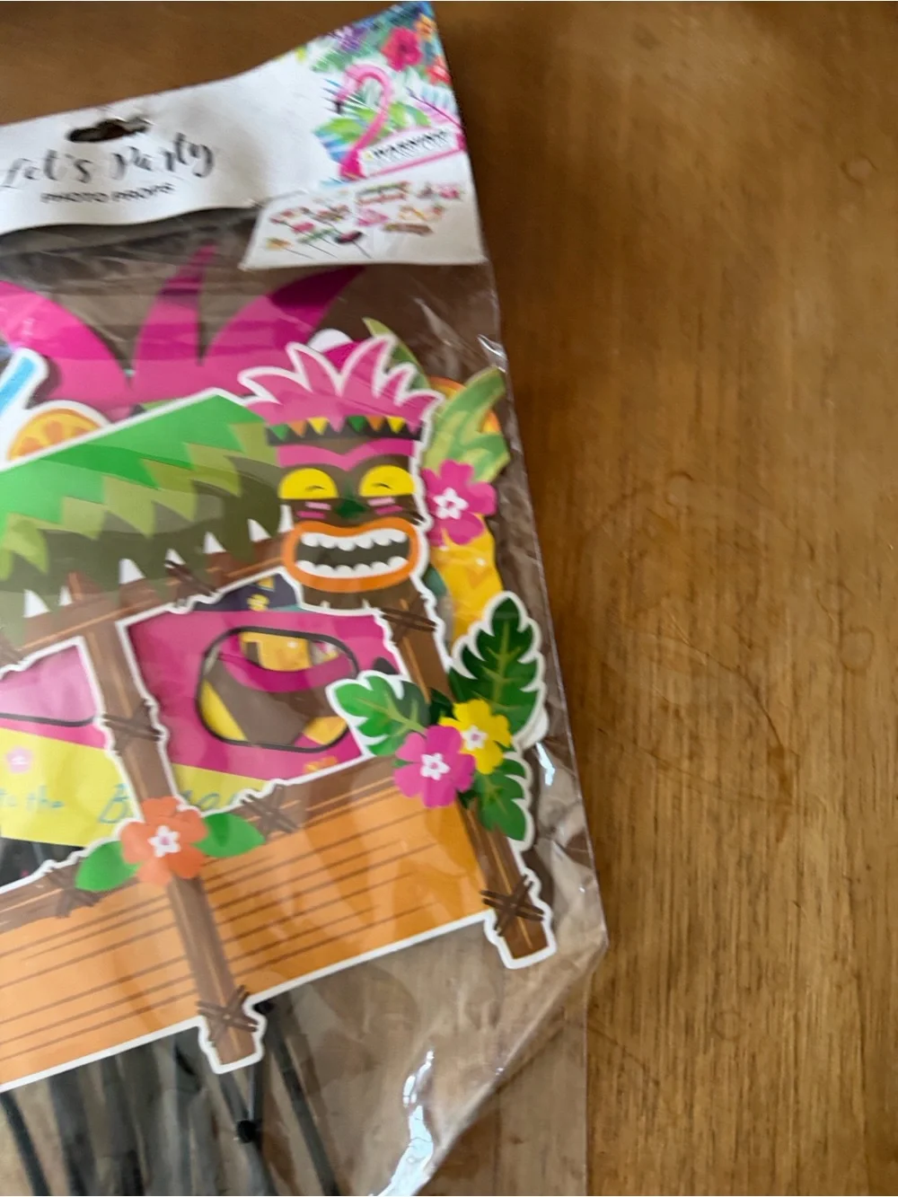Hobby Lobby Tropical Party Photo Props - Pink, Green, Yellow